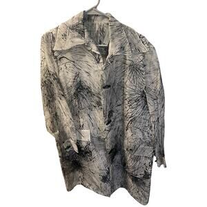 Vintage organza silk sheer abstract evening jacket size large